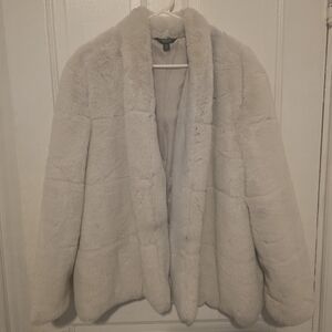 Simply Vera Vera Wang Plush Teddy Jacket - Light Gray
